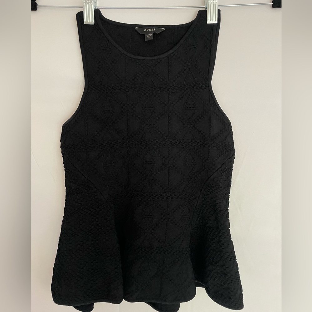 Guess Peplum Black Top | Size XXS | NWOT | Women’s Blouse